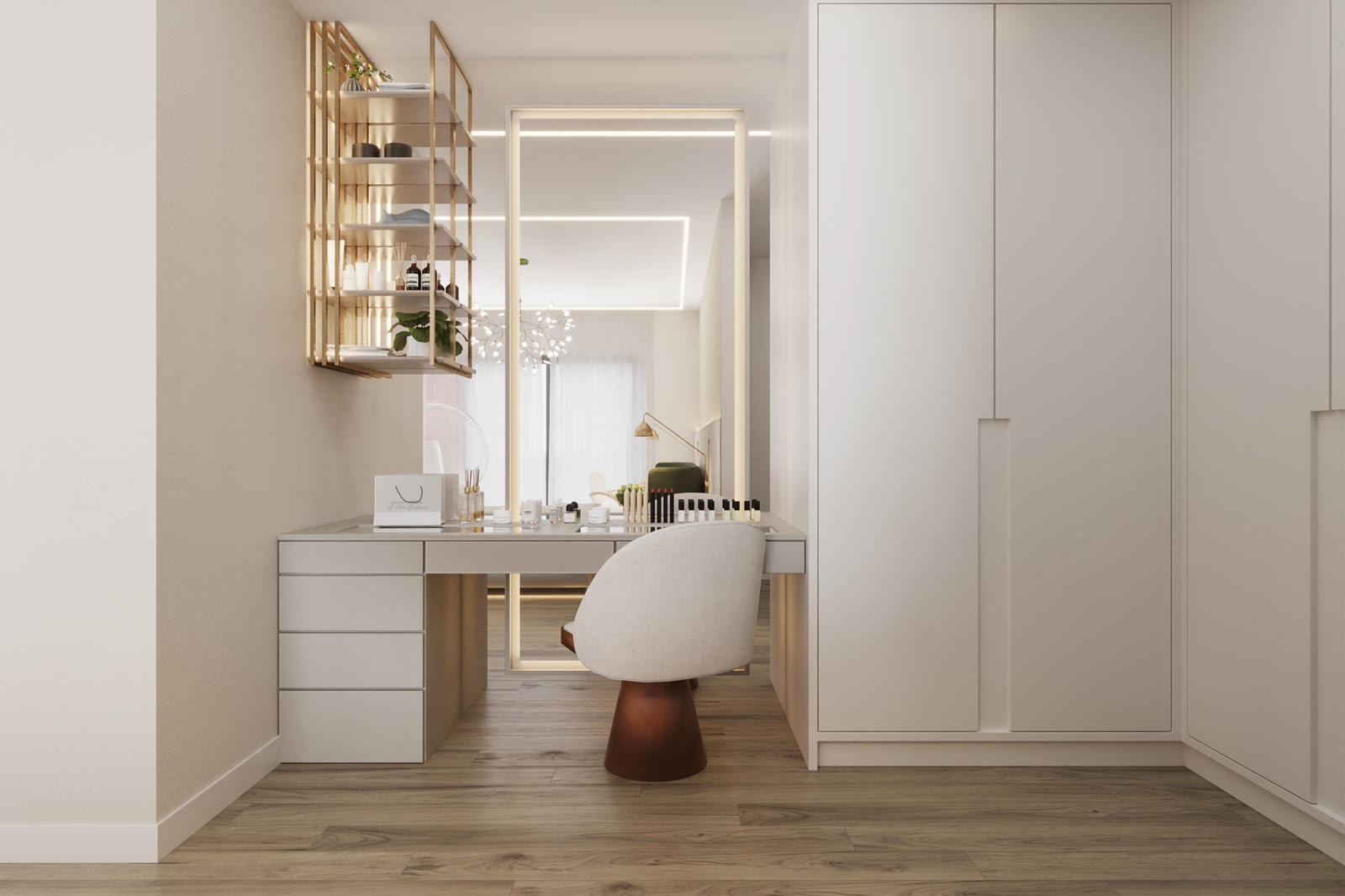 Living residencial projetado pelo Studio Dani Gauch